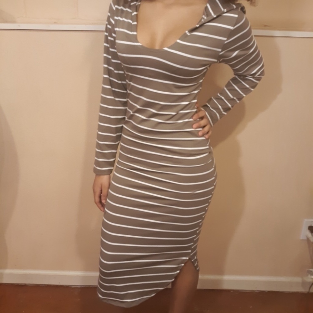 Striped Hoody dress